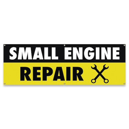 Signmission Small Engine Repair Banner Concession Stand Food Truck Single Sided B-72-30155
